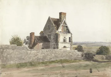 Überreste von Parton Hall, Staffordshire, 1820